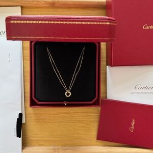 ✨ Cartier Trinity Necklace 18K Tricolor Yellow White Rose Gold 3-Ring Box Cert
